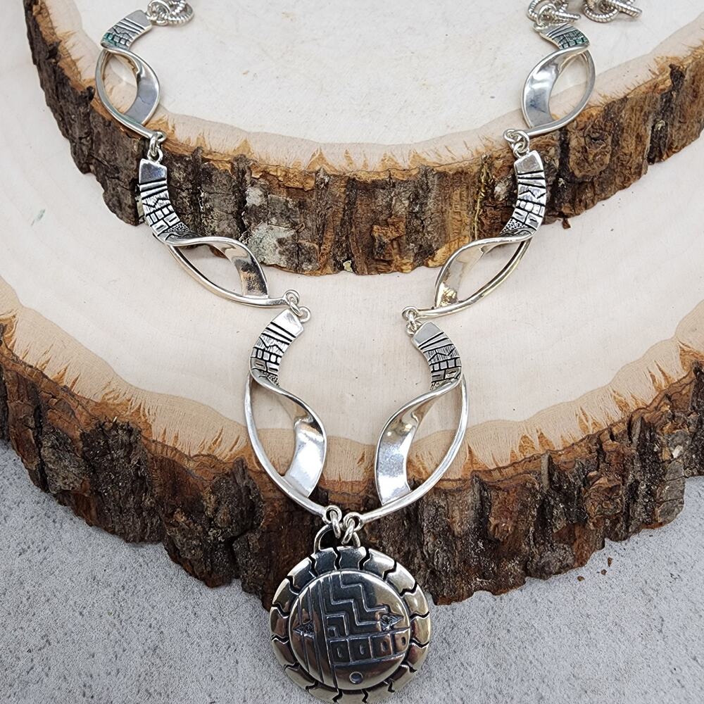 Carolyn Pollack Roderick Tenorio RMT 925 Sterling 16" Wind Dancer Necklace 34g